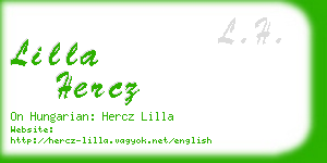 lilla hercz business card